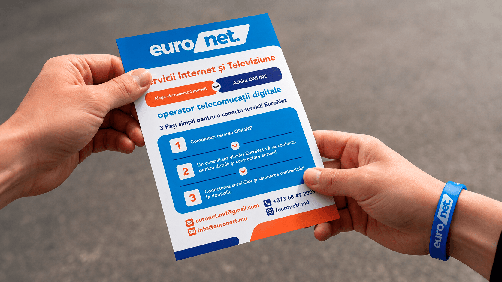 Introductory flyer for EuroNet company 3