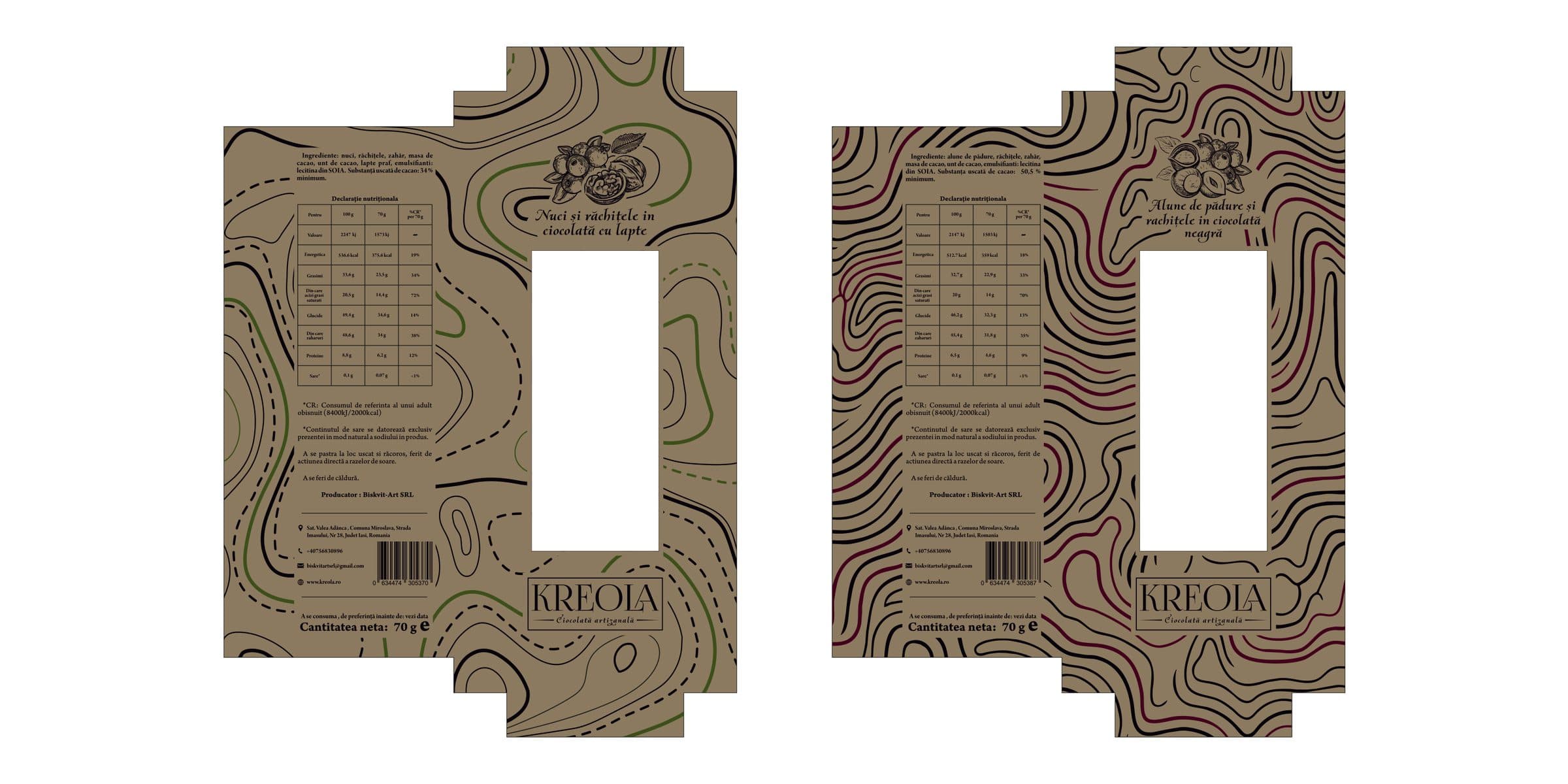 Packaging Design for Kreola Chocolate Bars 2