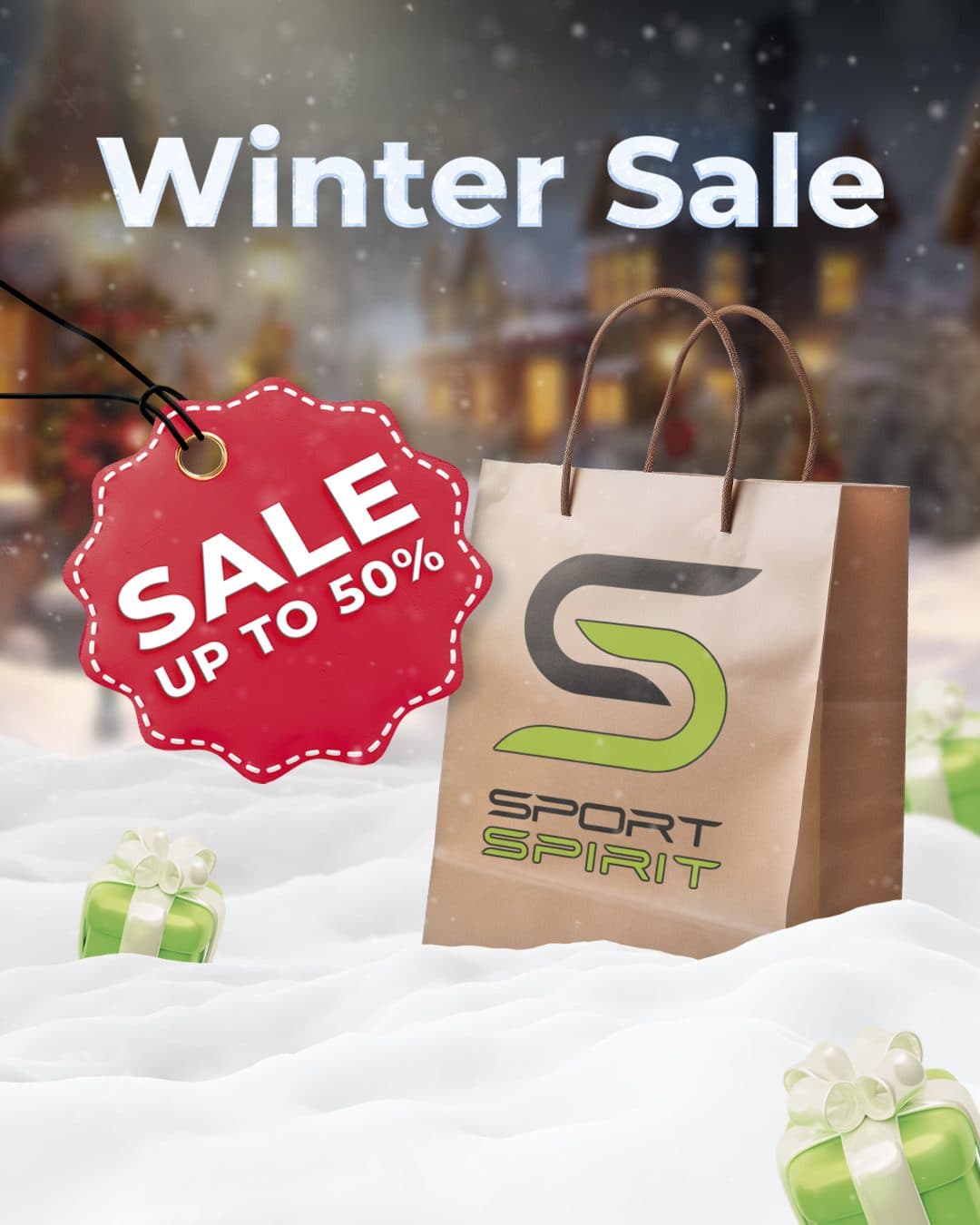 Advertising creative for the Winter Sale, Sport Spirit 1.1