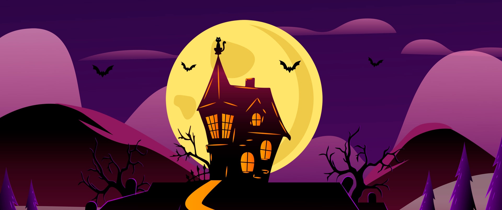 Seamless Looped 2D Motion Design for Ultrawide LED Displays (Halloween Edition) 2