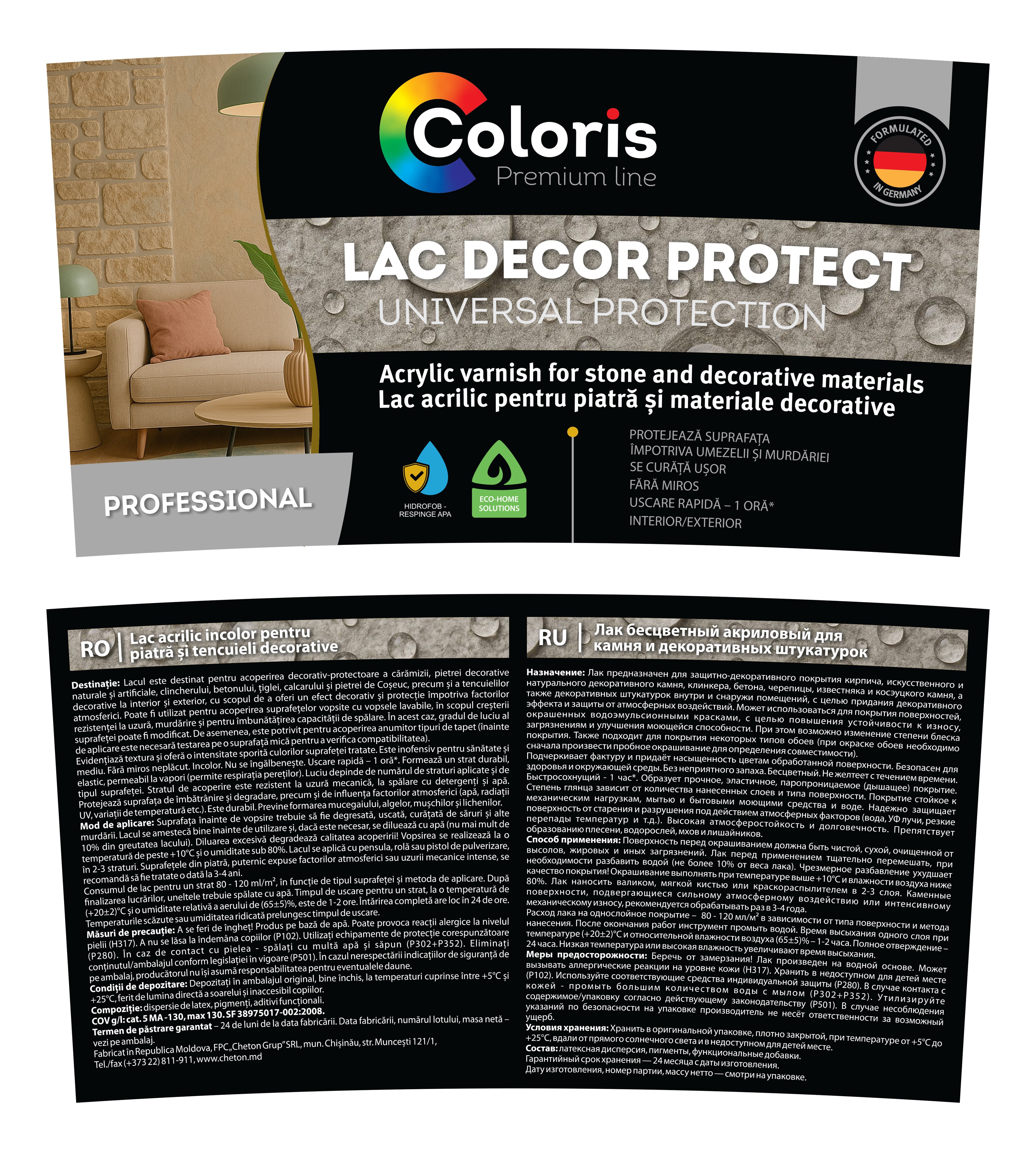 Product Label Design Series for 'Coloris Premium Line', Cheton Grup 1.4