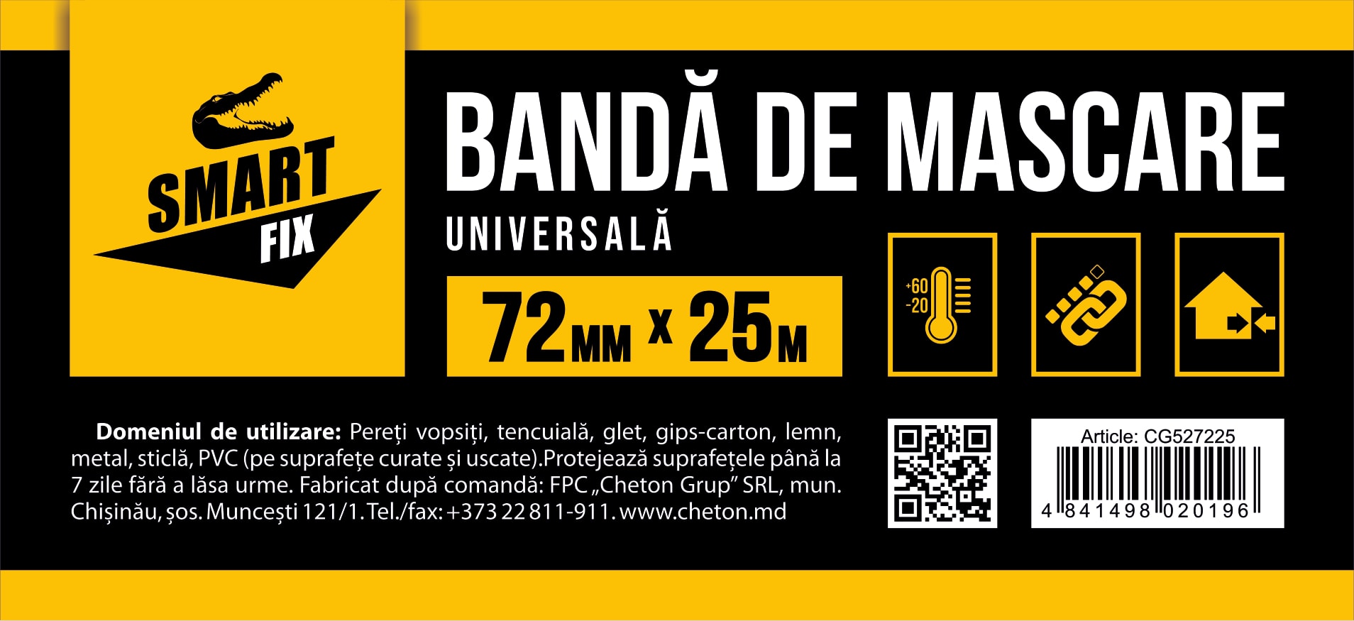 Masking Tape Label Design & Packaging Adaptations for 'Smart Fix', Cheton Grup 1.1