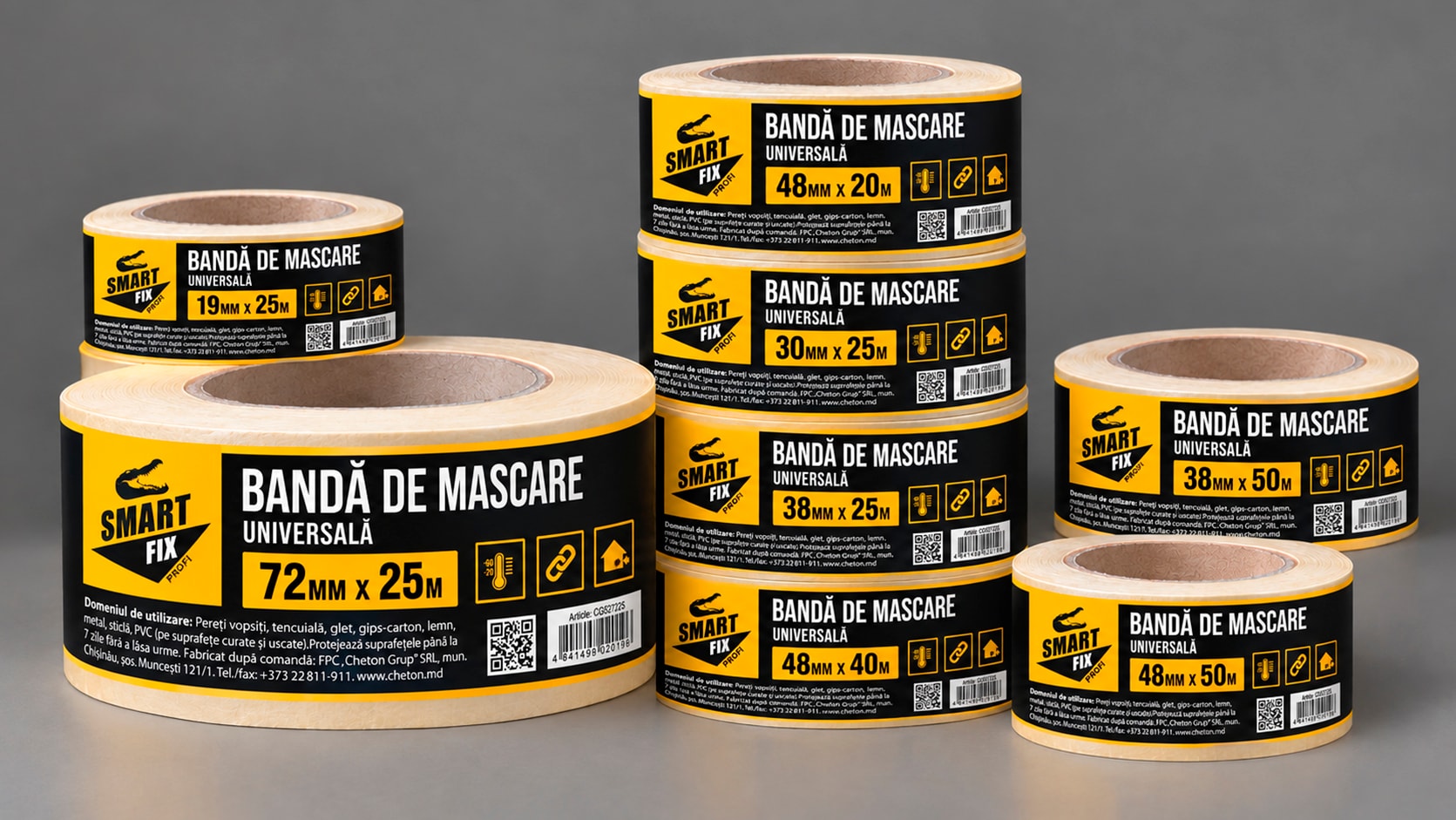 Masking Tape Label Design & Packaging Adaptations for 'Smart Fix', Cheton Grup 2