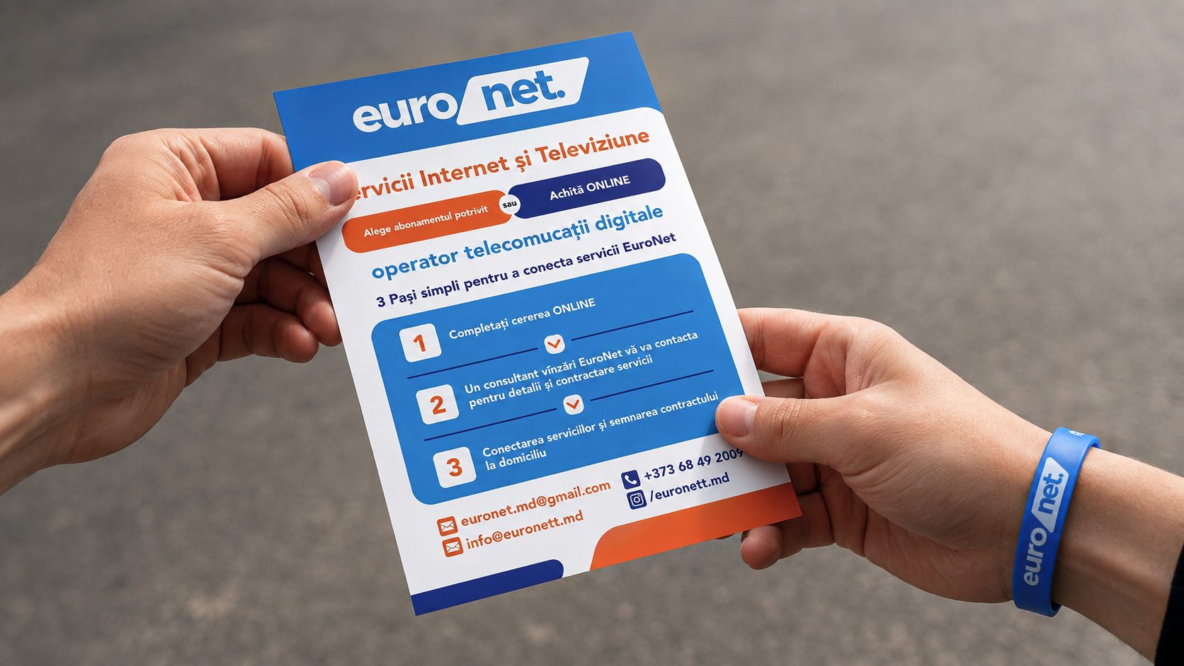 Introductory flyer for EuroNet company 3