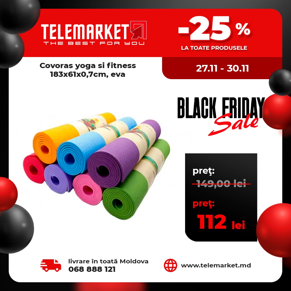 Template Design and Promotional Product Card Series for 'Telemarket' (Black Friday Sale) 3.1