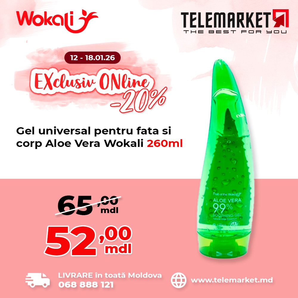 Development of a template and a series of promotional product cards for the Wokali brand, Telemarket. 4.1