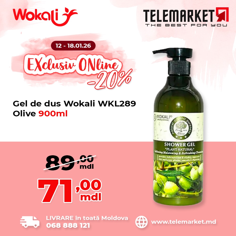 Development of a template and a series of promotional product cards for the Wokali brand, Telemarket. 3.2
