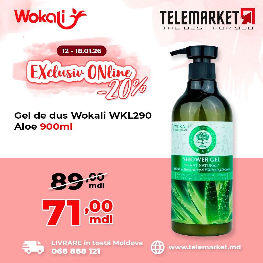 Development of a template and a series of promotional product cards for the Wokali brand, Telemarket. 3.3