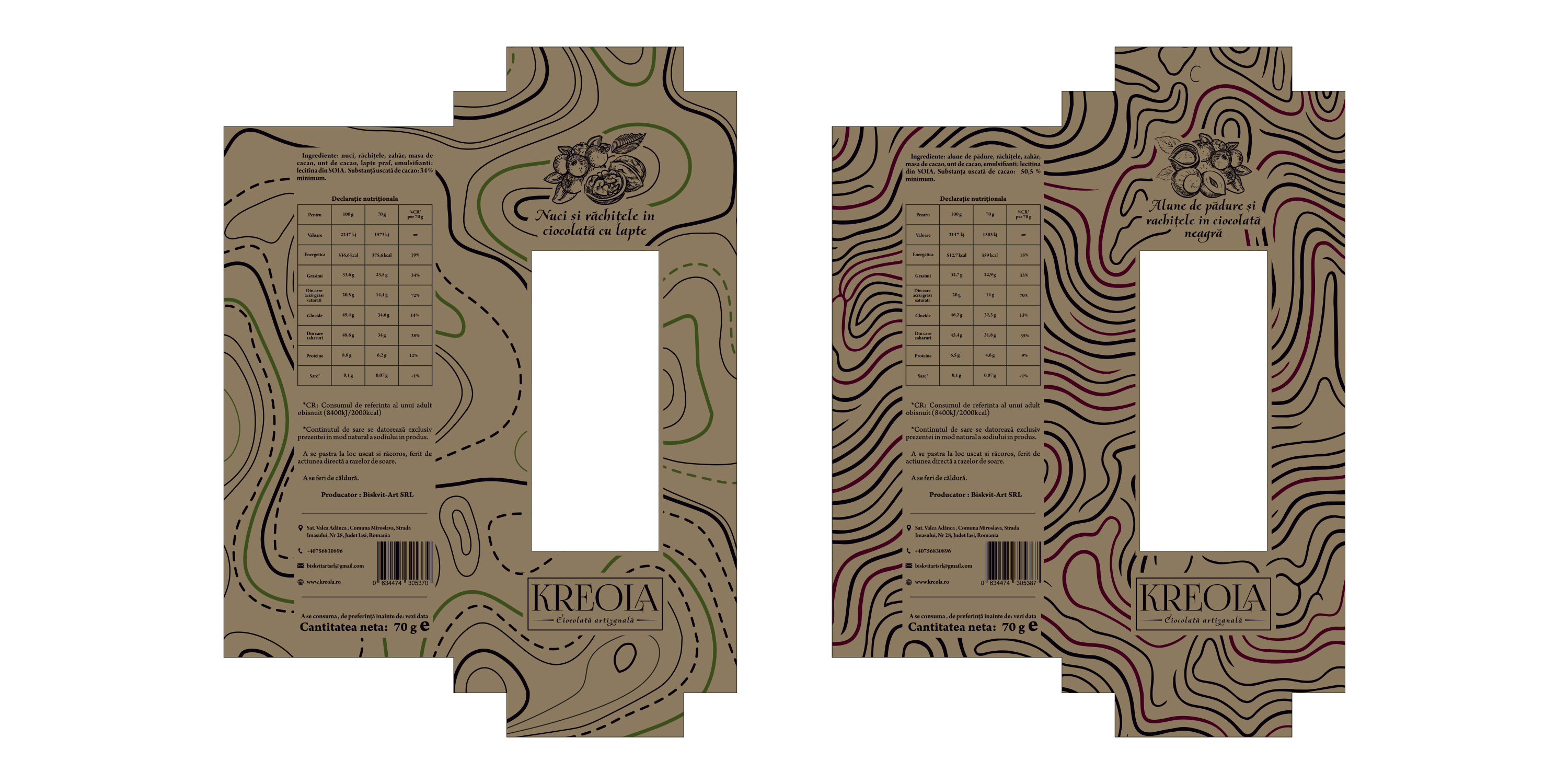 Packaging Design for Kreola Chocolate Bars 2